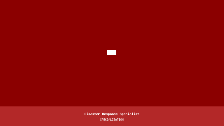 Disaster Response Specialist